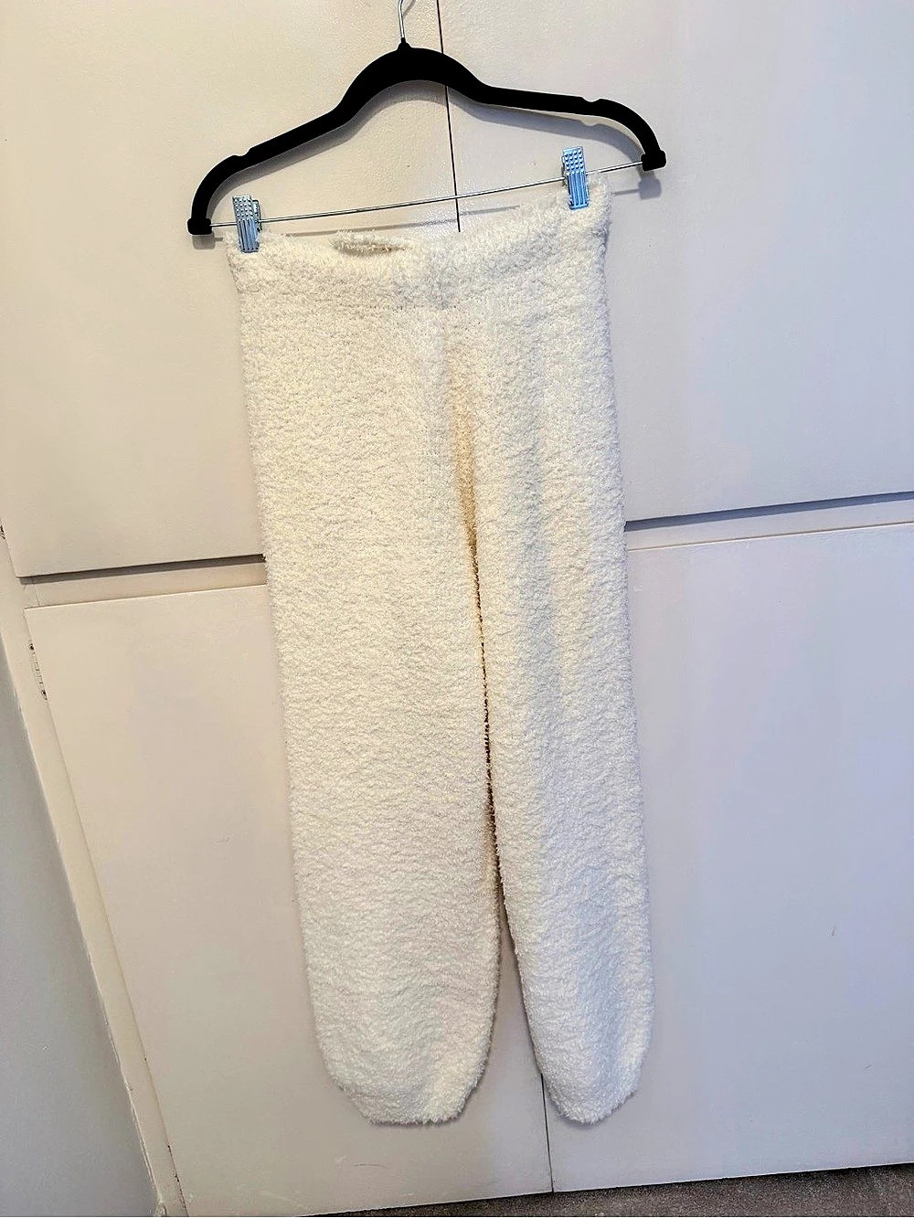 SKIMS Plush Wide Leg Pants White S/M NWT